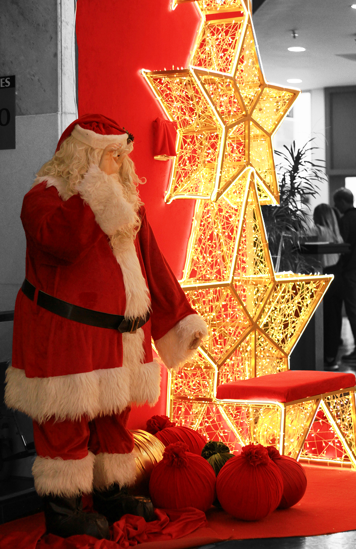 Cenário com Papai Noel